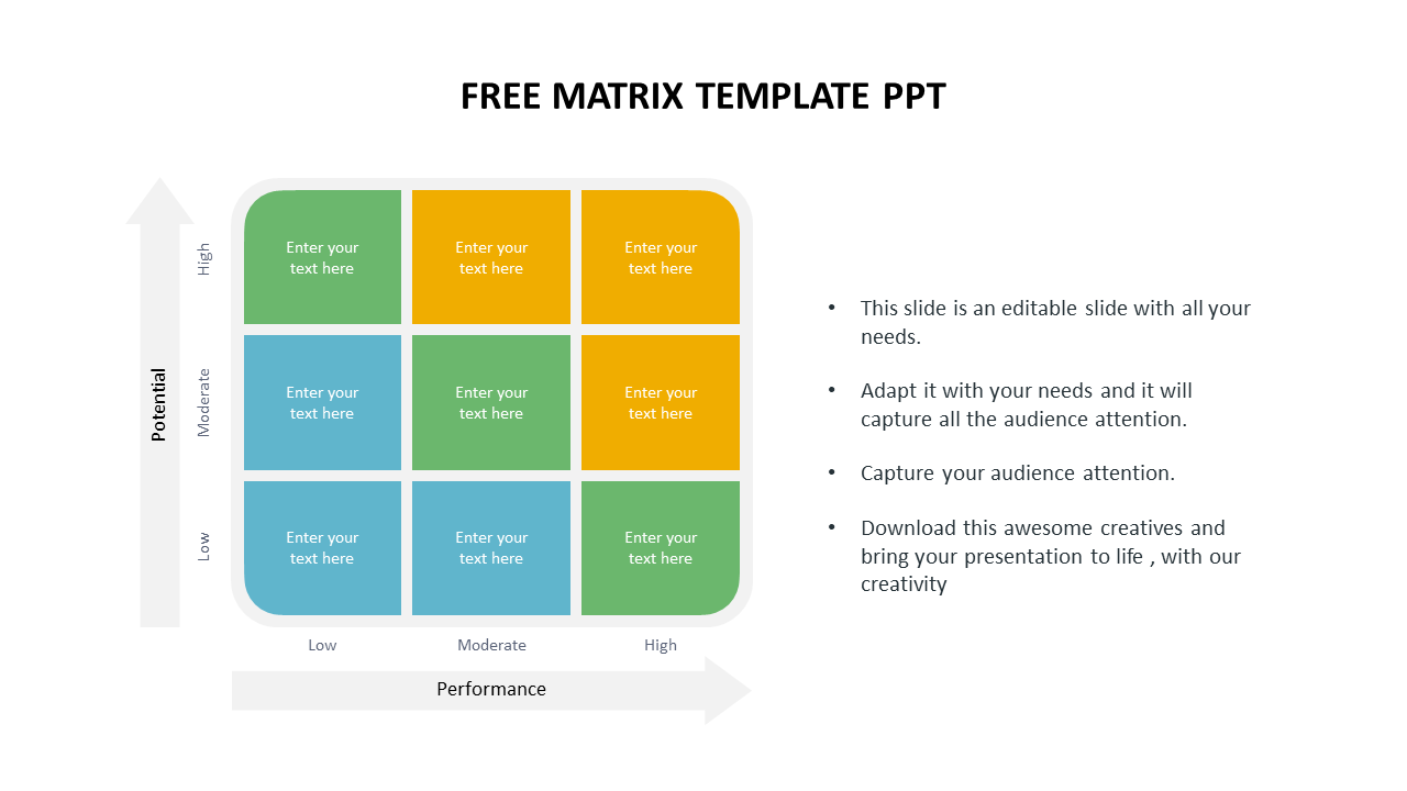 free matrix template ppt